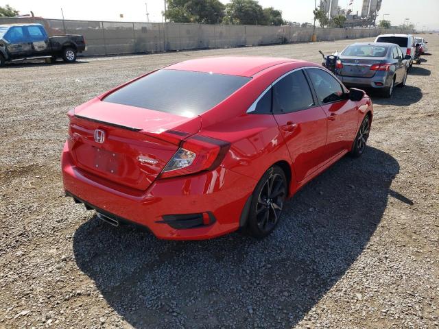 2HGFC2F82MH501470 - 2021 HONDA CIVIC SPOR RED photo 4