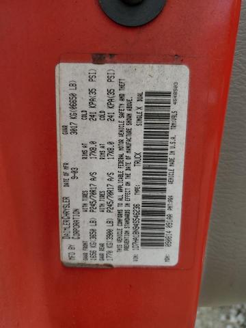 1D7HA18N94S546236 - 2004 DODGE RAM 1500 S RED photo 10