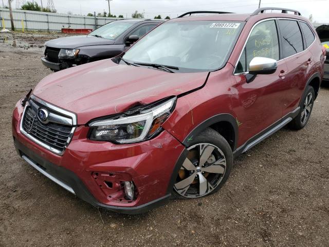 JF2SKAXC0MH587706 - 2021 SUBARU FORESTER T RED photo 2