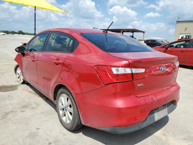 KNADN4A33G6593523 - 2016 KIA RIO EX RED photo 3