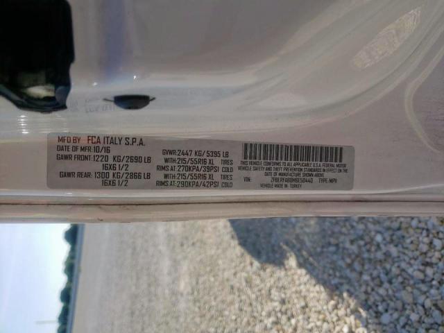 ZFBERFAB0H6E50440 - 2017 RAM PROMASTER WHITE photo 10