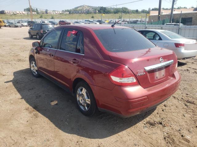 3N1BC11E49L372072 - 2009 NISSAN VERSA S RED photo 3