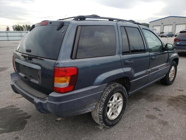 1J4GX48S94C175370 - 2004 JEEP GRAND CHER BLUE photo 4