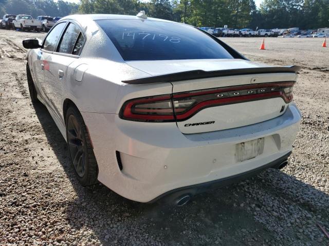 2C3CDXGJ7LH121704 - 2020 DODGE CHARGER SC WHITE photo 3