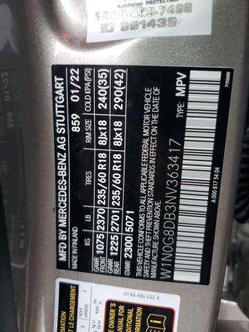 W1N0G8DB3NV363417 - 2022 MERCEDES-BENZ GLC 300 GRAY photo 10