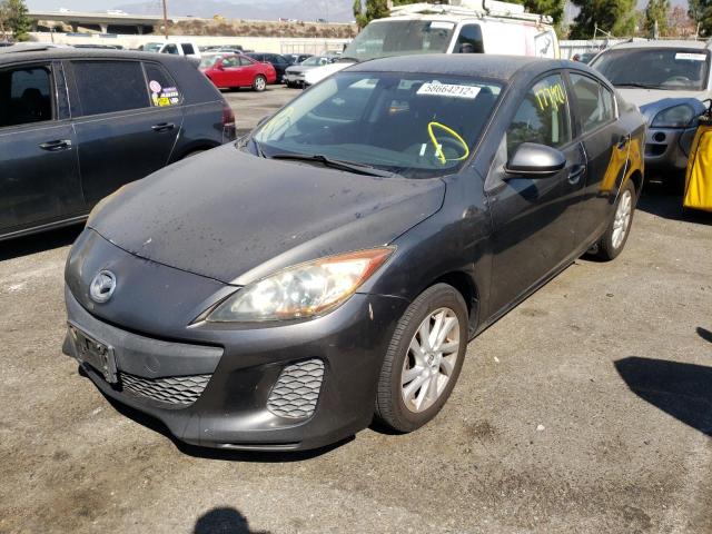 JM1BL1V88C1685979 - 2012 MAZDA 3 I GRAY photo 2