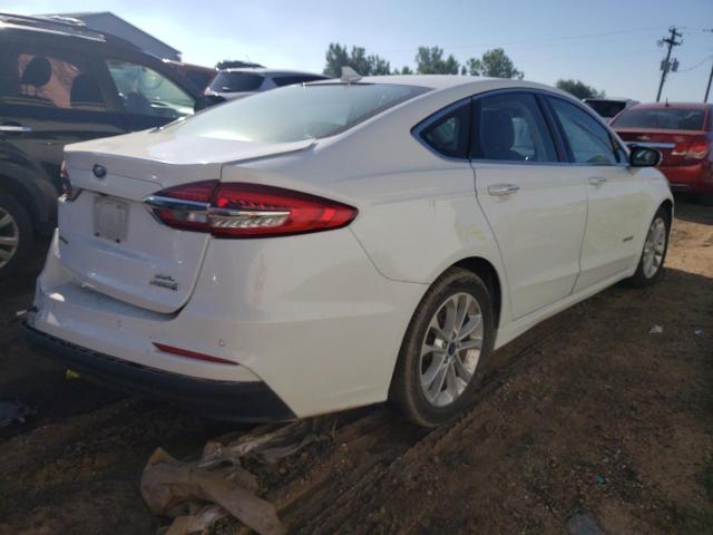 3FA6P0MU7KR117117 - 2019 FORD FUSION SEL WHITE photo 4