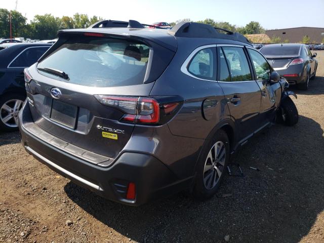 4S4BTAAC1N3212356 - 2022 SUBARU OUTBACK GRAY photo 4