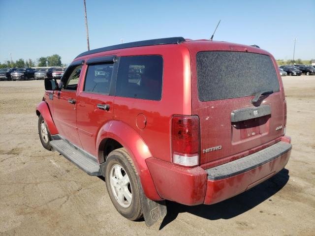 1D8GU28K78W234277 - 2008 DODGE NITRO SXT RED photo 3