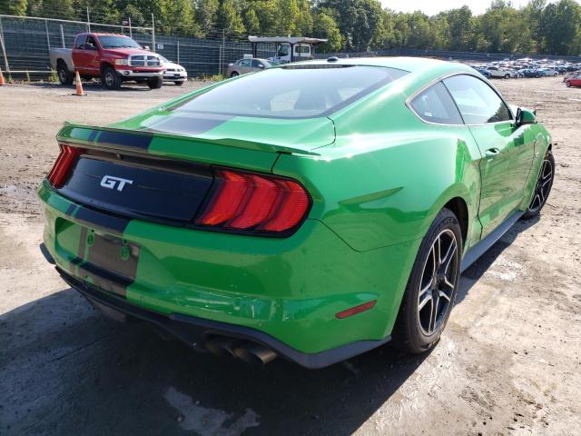 1FA6P8CF7K5156858 - 2019 FORD MUSTANG GT GREEN photo 4