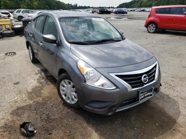 3N1CN7AP1KL850182 - 2019 NISSAN VERSA S GRAY photo 1