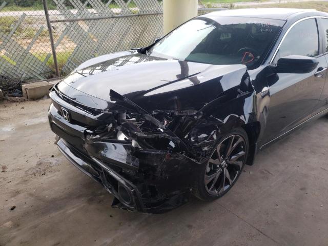 2HGFC2F84KH****** - 2019 HONDA CIVIC SPOR أسود صورة 9