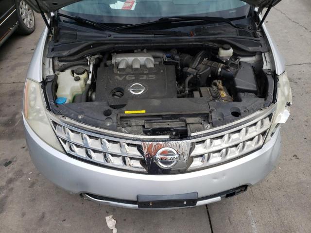 JN8AZ08W37W656188 - 2007 NISSAN MURANO SL SILVER photo 7