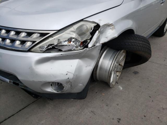 JN8AZ08W37W656188 - 2007 NISSAN MURANO SL SILVER photo 9