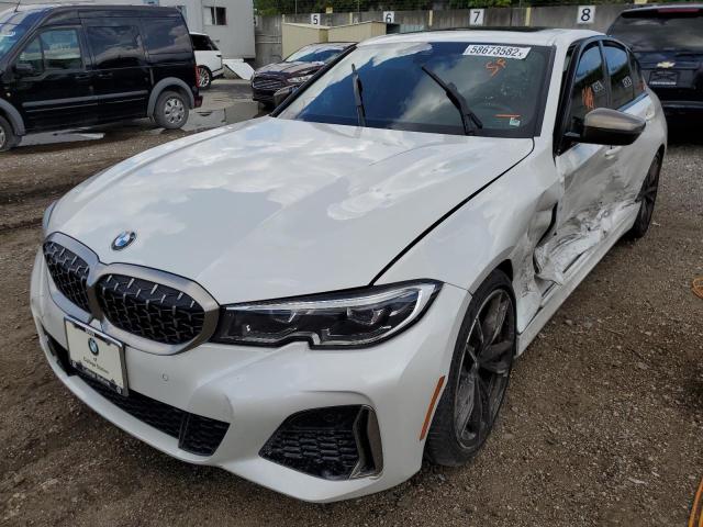 3MW5U7J01L8B40762 - 2020 BMW M340I WHITE photo 2