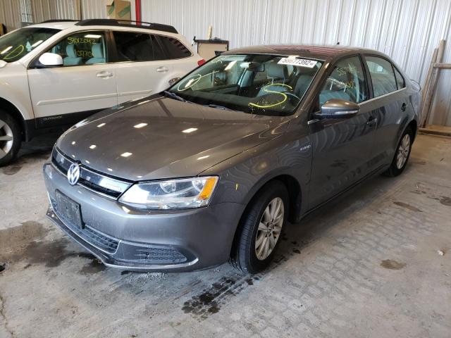 3VW637AJ6DM296143 - 2013 VOLKSWAGEN JETTA HYBR GRAY photo 2