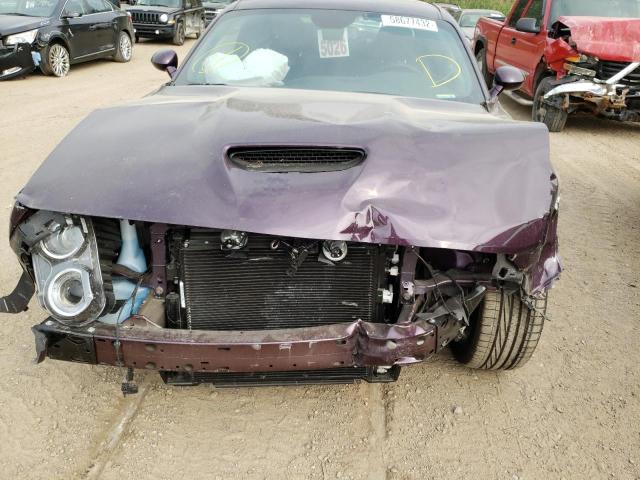 2C3CDZKG1NH156748 - 2022 DODGE CHALLENGER PURPLE photo 9