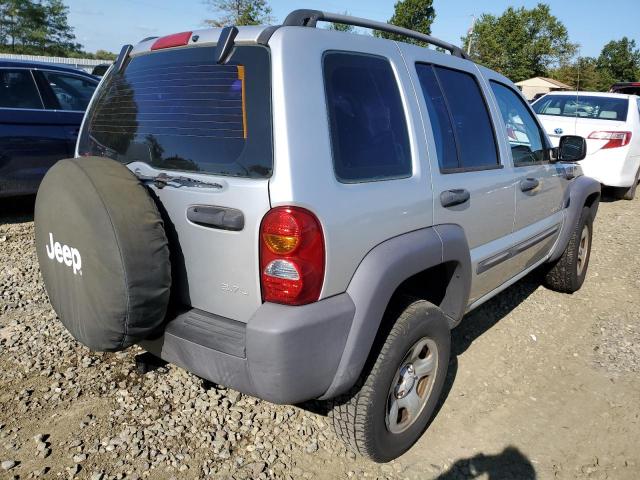 1J4GL48K44W158504 - 2004 JEEP LIBERTY SP SILVER photo 4