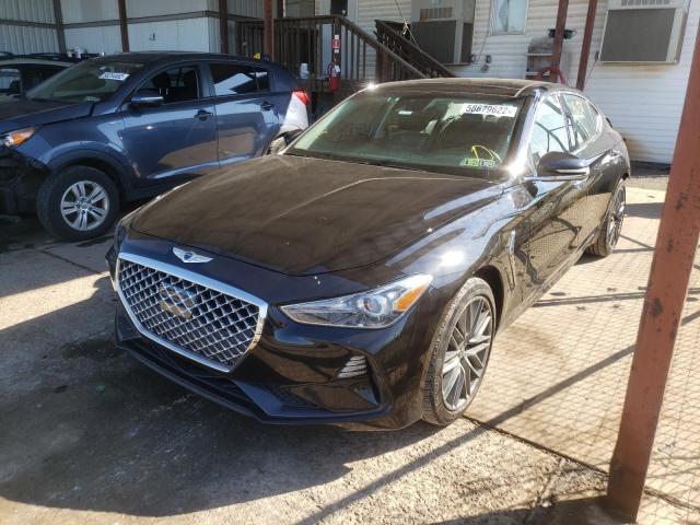 KMTG34LA1KU044247 - 2019 GENESIS G70 ELITE BLACK photo 2