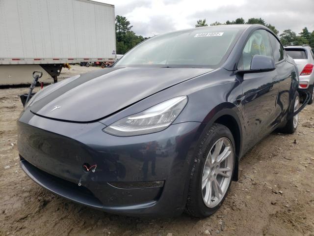 7SAYGDEE5NF451317 - 2022 TESLA MODEL Y Серый фото 2