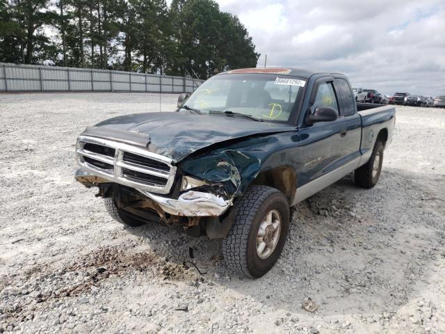 1B7GG23Y0VS206227 - 1997 DODGE DAKOTA GREEN photo 2