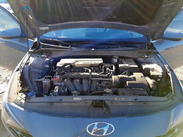 KMHLP4AG8MU151139 - 2021 HYUNDAI ELANTRA GRAY photo 7