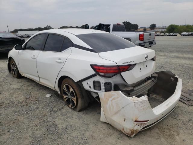 3N1AB8CV7MY245395 - 2021 NISSAN SENTRA SV WHITE photo 3