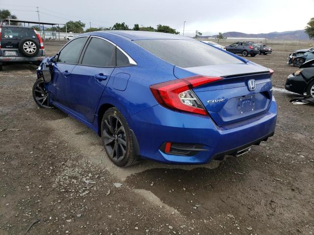 2HGFC2F86MH541678 - 2021 HONDA CIVIC SPOR BLUE photo 3