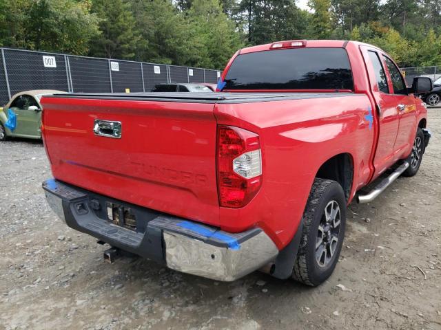 5TFRU5F10EX032325 - 2014 TOYOTA TUNDRA DOU RED photo 4