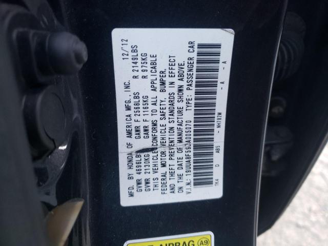 19UUA8F59DA005070 - 2013 ACURA TL TECH GRAY photo 10