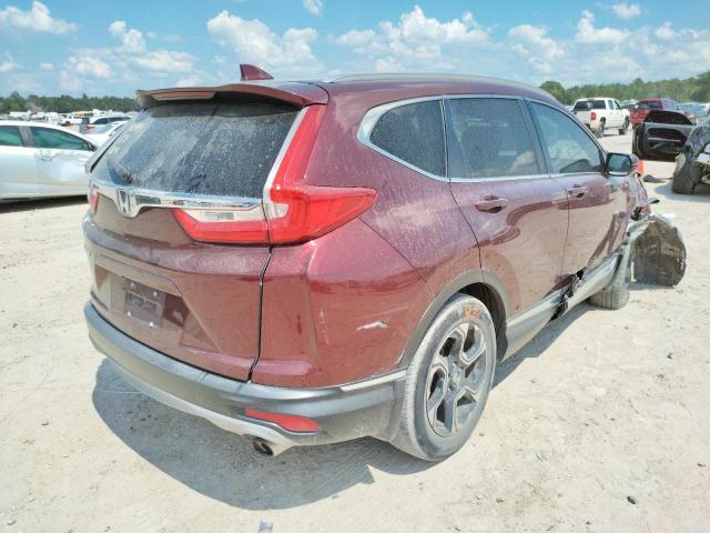 2HKRW1H9XHH511647 - 2017 HONDA CR-V TOURI BURGUNDY photo 4