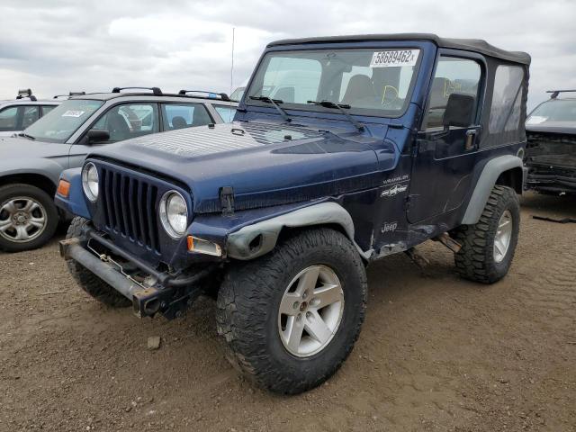 1J4FA39S92P742351 - 2002 JEEP WRANGLER BLUE photo 2