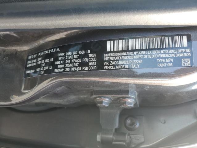 ZACCJBAB3JPJ22284 - 2018 JEEP RENEGADE S BLACK photo 10