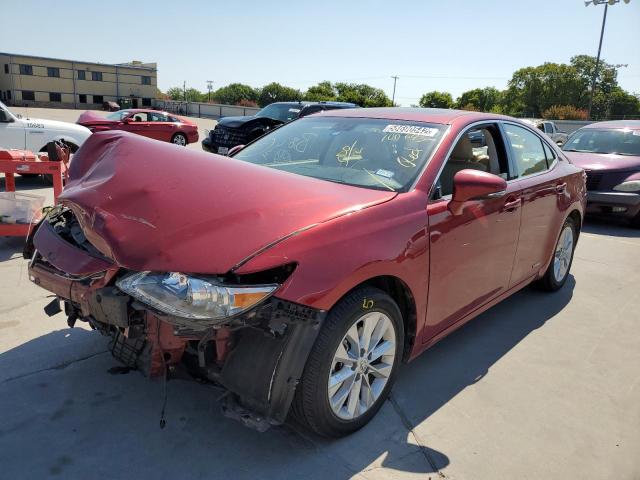 JTHBW1GG9F2100643 - 2015 LEXUS ES 300H MAROON photo 2