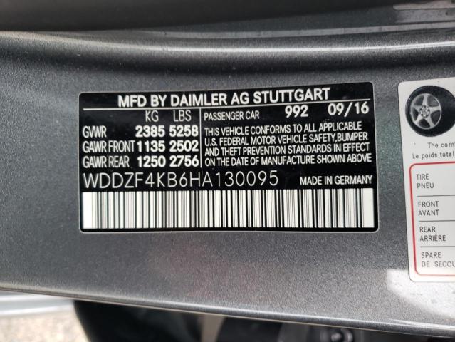 WDDZF4KB6HA130095 - 2017 MERCEDES-BENZ E 300 4MATIC  photo 10