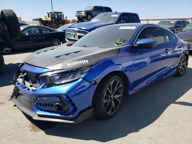 2HGFC4B81KH302585 - 2019 HONDA CIVIC SPOR BLUE photo 2