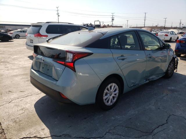 JTDKARFU8L3113945 - 2020 TOYOTA PRIUS L GREEN photo 4