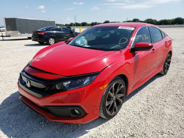 2HGFC2F86LH561279 - 2020 HONDA CIVIC SPOR RED photo 2
