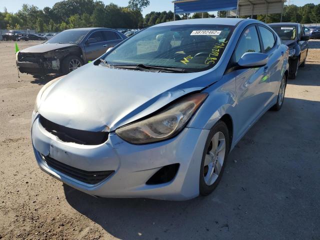 KMHDH4AE0CU292673 - 2012 HYUNDAI ELANTRA GL BLUE photo 2