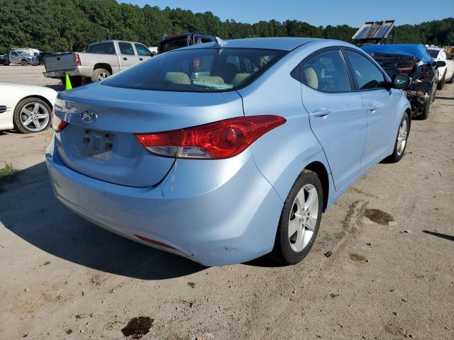 KMHDH4AE0CU292673 - 2012 HYUNDAI ELANTRA GL BLUE photo 4