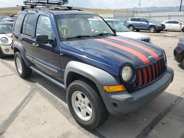 1J4GL48K26W183548 - 2006 JEEP LIBERTY SP BLUE photo 1