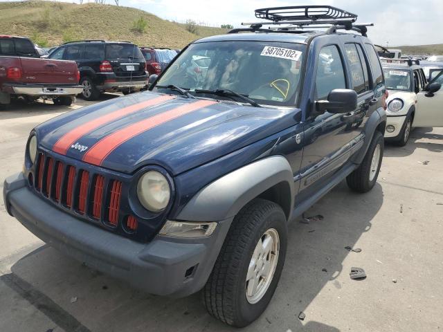 1J4GL48K26W183548 - 2006 JEEP LIBERTY SP BLUE photo 2