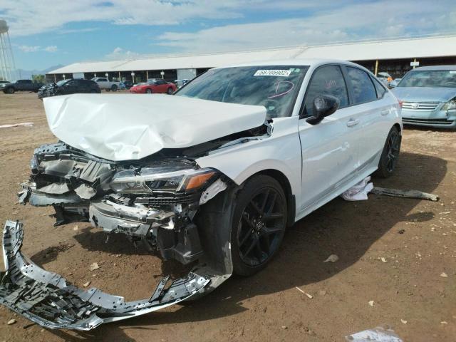 2HGFE2F51NH525471 - 2022 HONDA CIVIC SPOR WHITE photo 2