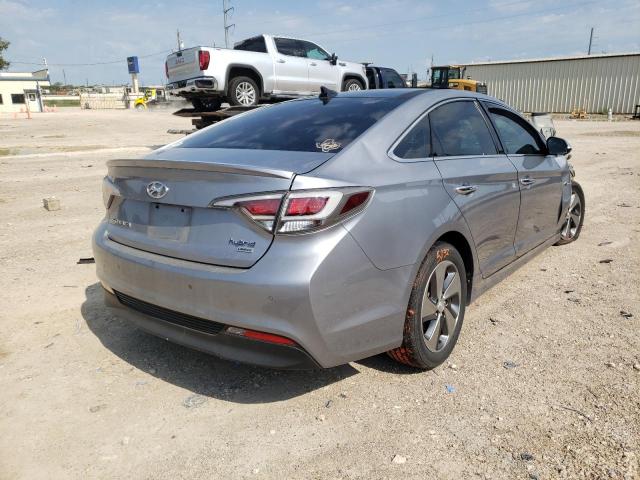 KMHE34L19GA017839 - 2016 HYUNDAI SONATA HYB GRAY photo 4