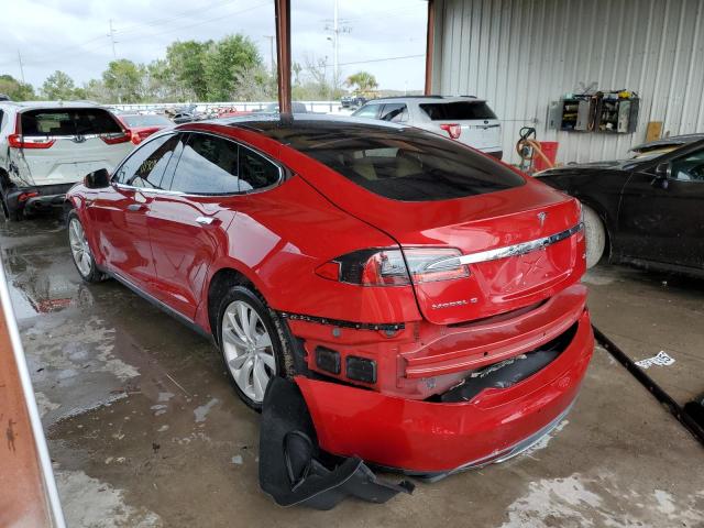 5YJSA1H1XFFP69074 - 2015 TESLA MODEL S 85 RED photo 3