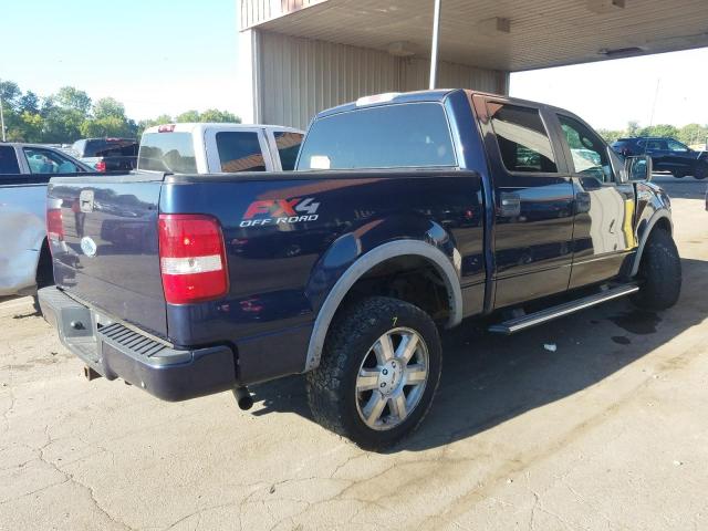 1FTPW14586FB53210 - 2006 FORD F150 FX4X4 BLUE photo 4