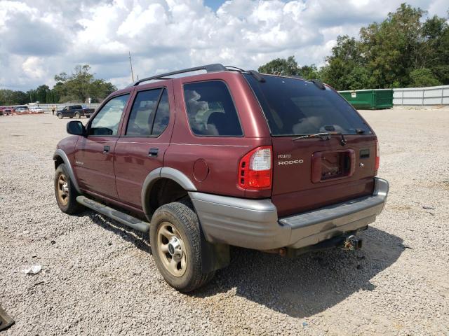 4S2DM58W724312019 - 2002 ISUZU RODEO SPOR RED photo 3