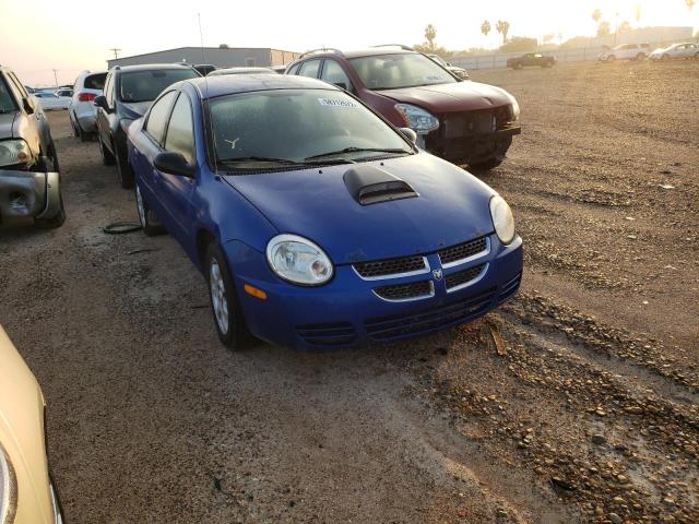 1B3ES56C15D186857 - 2005 DODGE NEON SXT BLUE photo 1