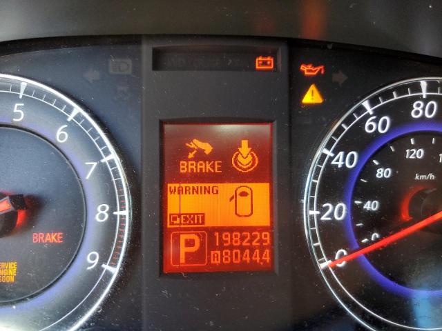 JN1AJ0HP4AM701110 - 2010 INFINITI EX35 BASE Մոխրագույն լուսանկար 8