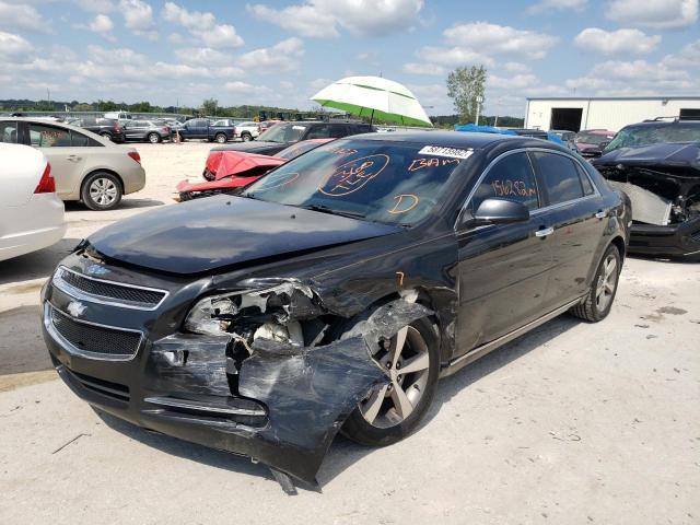 1G1ZC5EU8CF304727 - 2012 CHEVROLET MALIBU 1LT BLACK photo 2